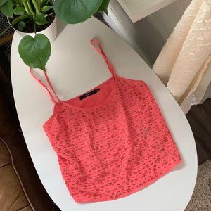 5/$20 💥 
Ark & co Coral beaded tank top crop cami